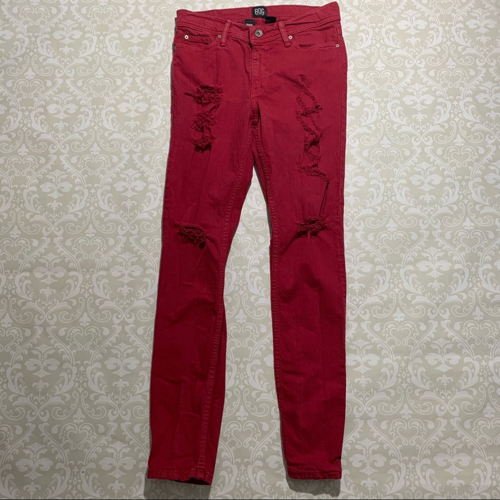 BDG red skinny jeans size 30x30 distressed